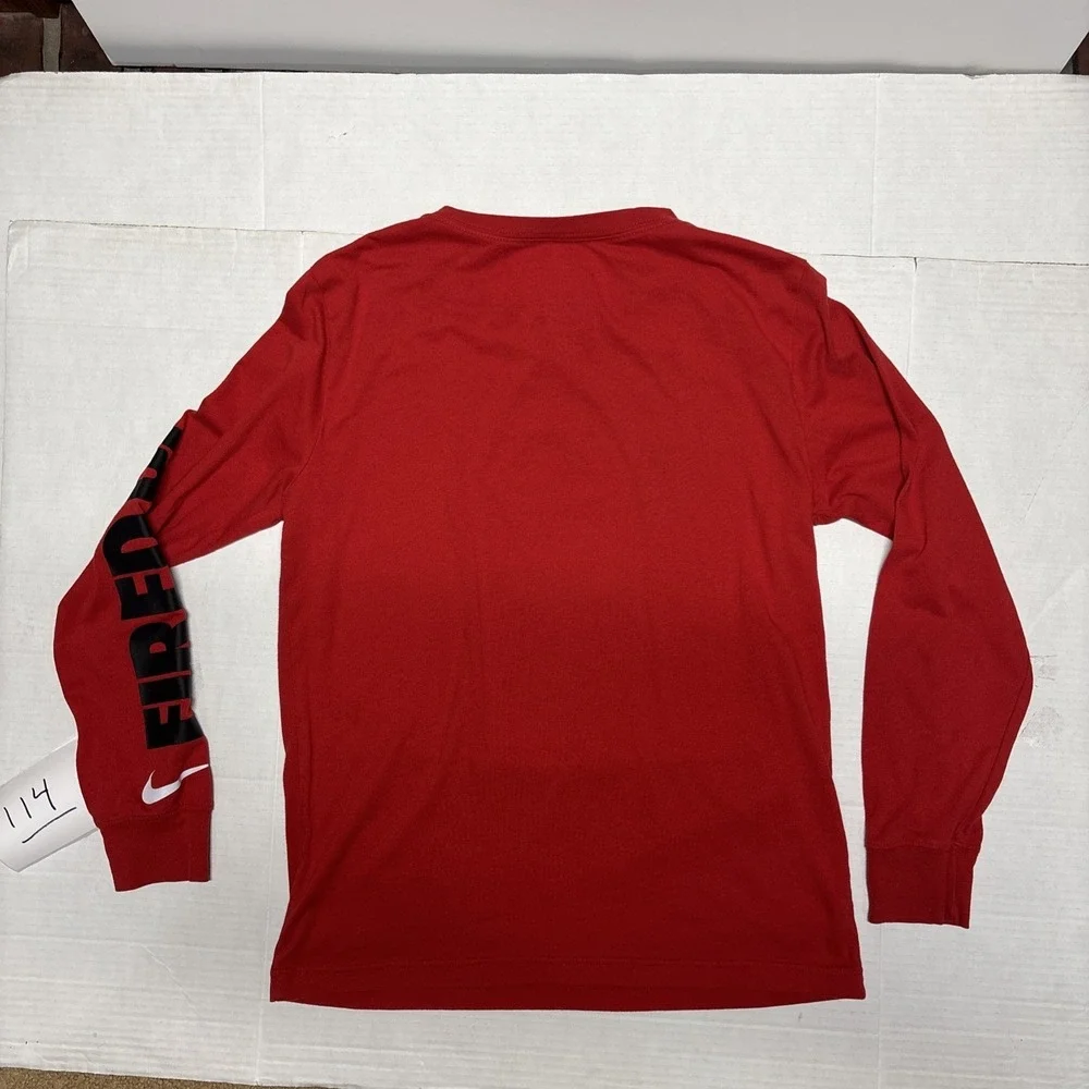 Nike 3Brand by Russell Wilson Boys XL Red Fired Up Graphic Long Sleeve Shirt